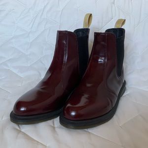 Dr. Martens cherry red flora boots